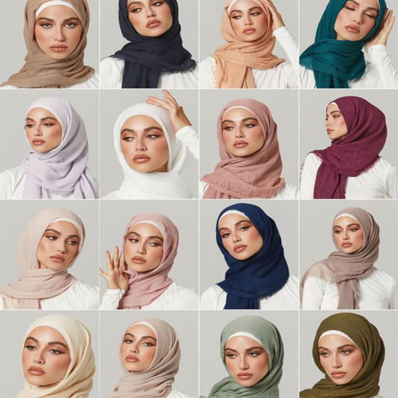 W1189 Kätevä ja monipuolinen Voile Hijab