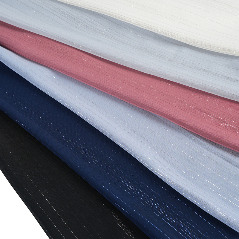 75D epäsäännöllinen hopea silkkisifonkikreppi