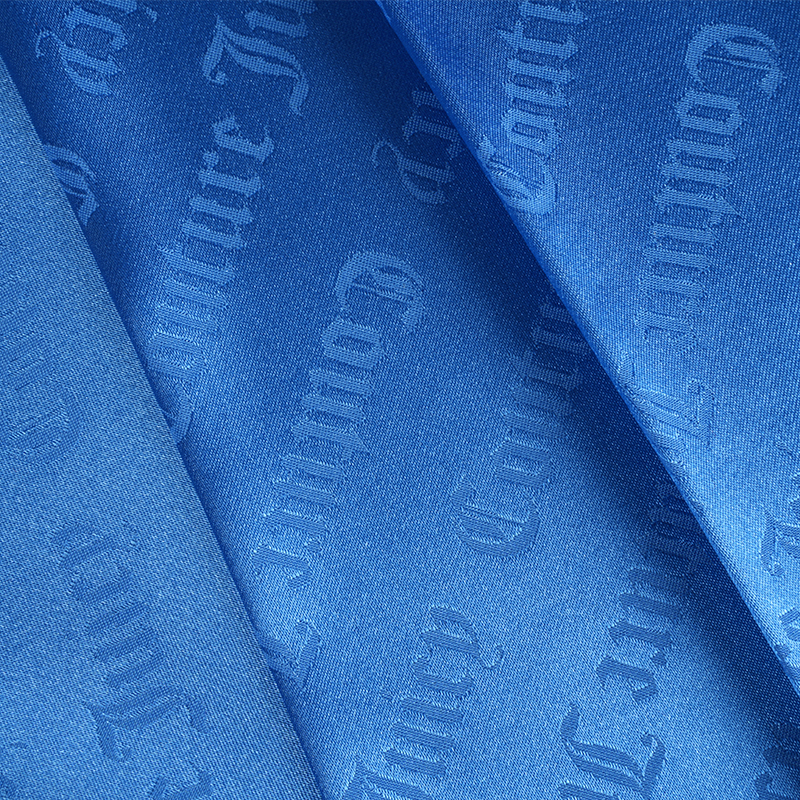 75D Stretch Satin Letter Jacquard-kangas