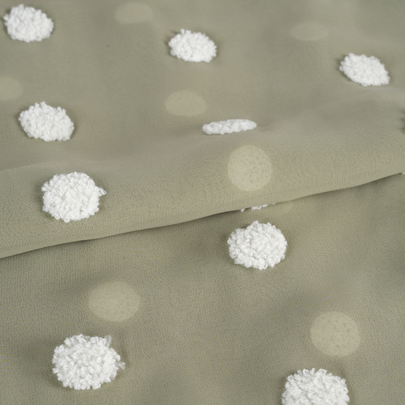 75d/18t litteä sifonki pyyhekirjontakankaalla