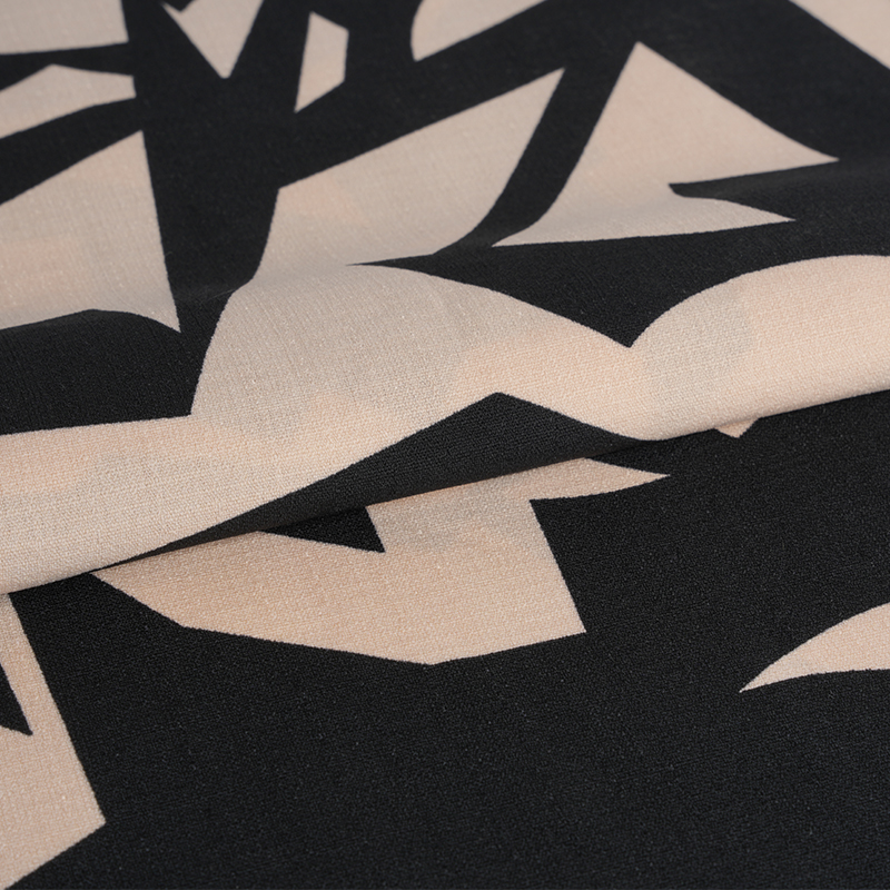 5068 Linglong Hampun vaaleanpunainen ja musta printtikangas