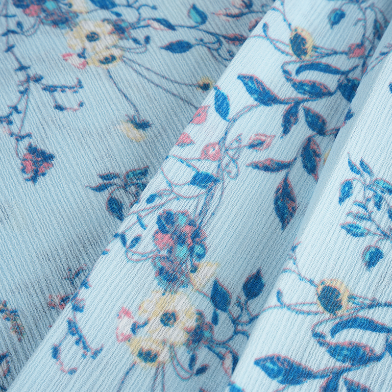 50*68 komposiittisilkkikuoren ryppyinen Hibiscus-kukkavesileimakangas