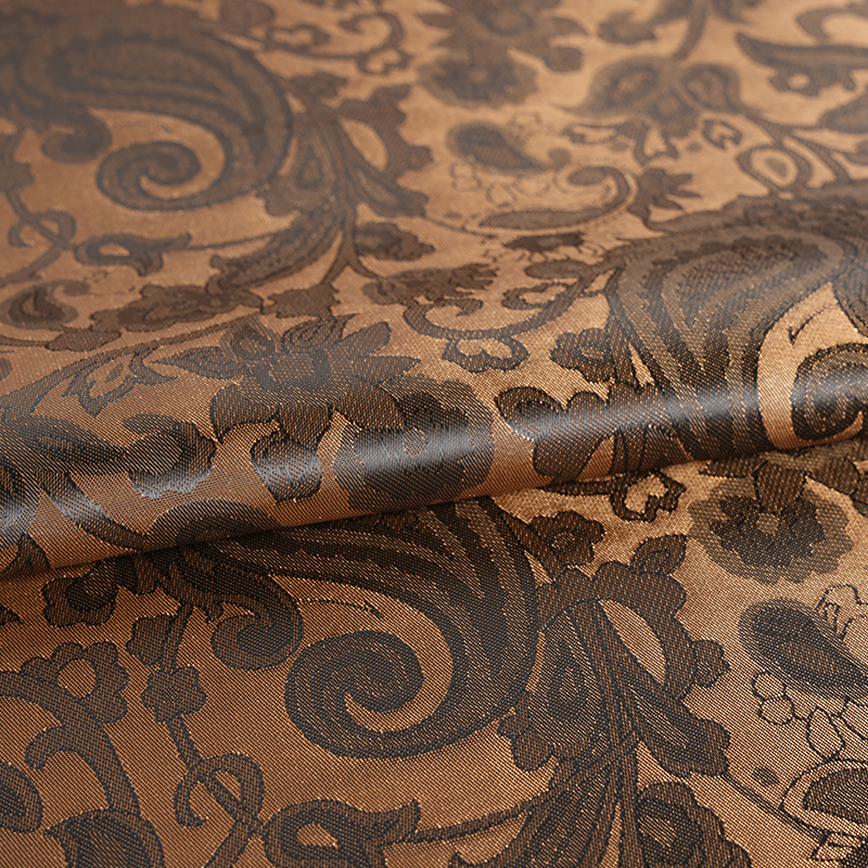 Polyester scalloped Lute Flower Jacquard