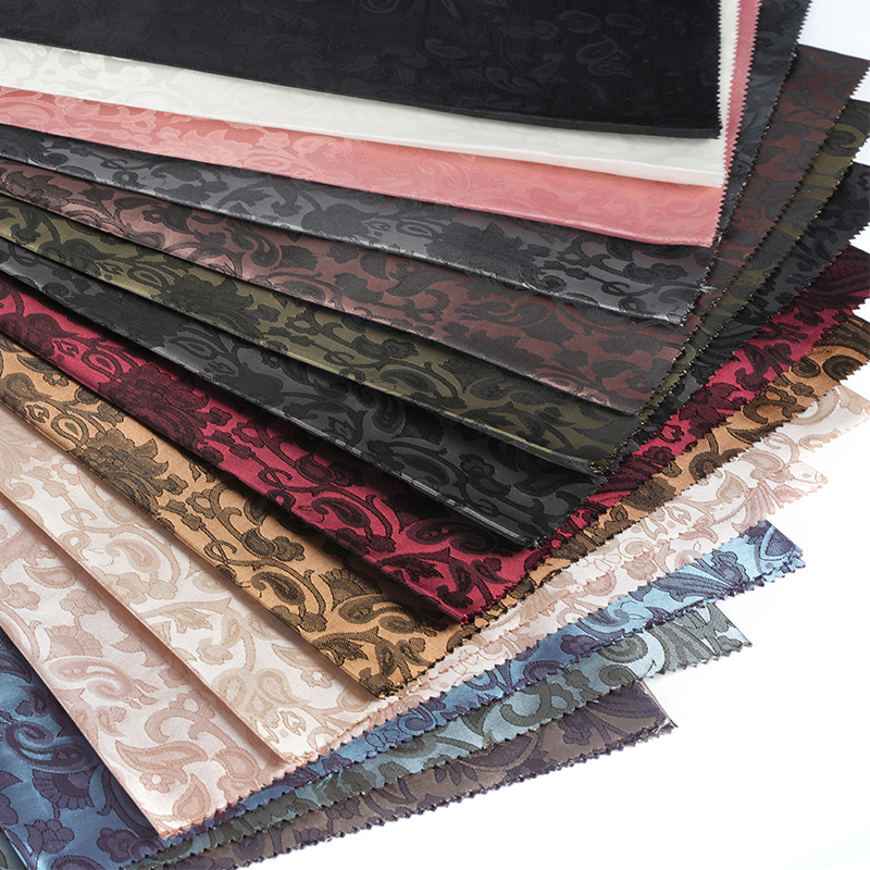 Polyester scalloped Lute Flower Jacquard