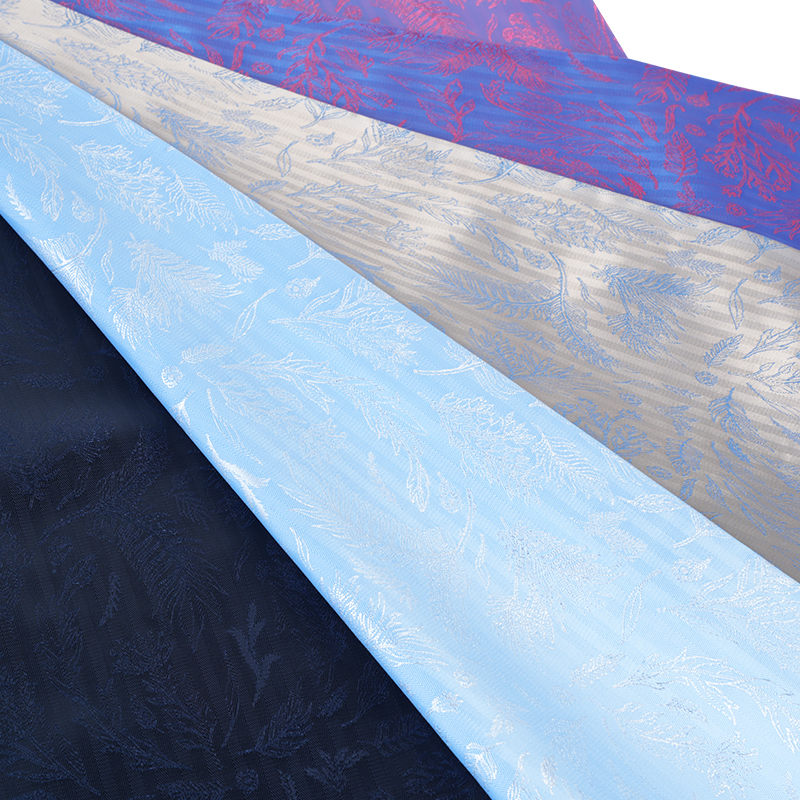 PV Red Shirt Leaf Jacquard-kangas