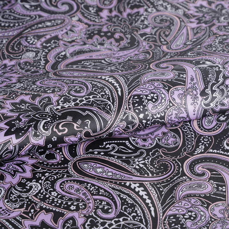 190T Polyester Taffeta Ponytail Pine Leaf Print Fabric