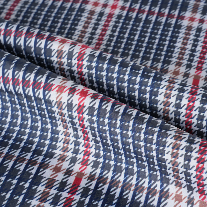 300T Pongee Chiffon Check -tulostuskangas