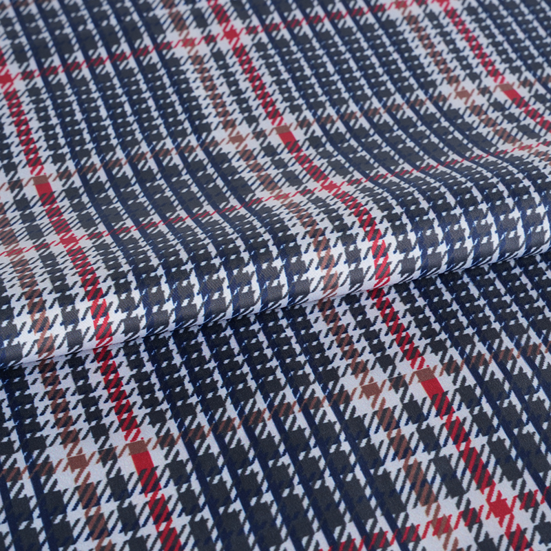 300T Pongee Chiffon Check -tulostuskangas