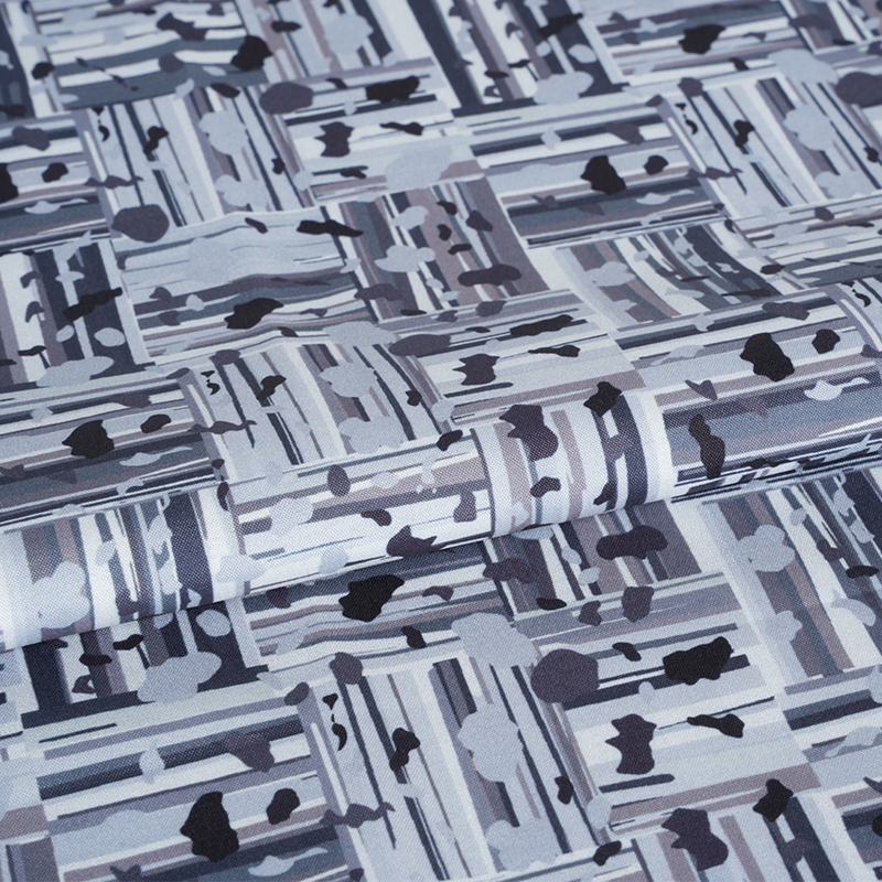 100D*40S viileä silkkipuuvillainen abstrakti positiivinen ja negatiivinen lohko digitaalinen tulostuskangas