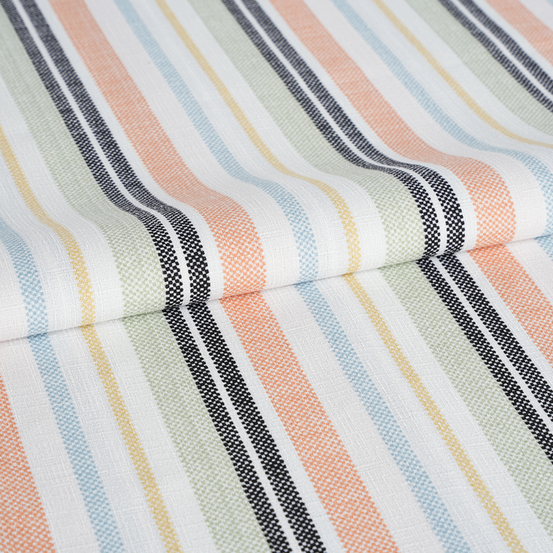 75D False Twist silkkibambuorkidea, oranssi ja musta raidallinen tulostuskangas